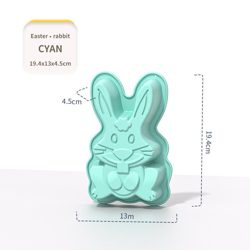 

3D Easter Surprise Egg Chocolate Mold Silicone Rabbit DIY Baking Tray Pastry Fondant Mould Easter Decoration Cake Tools