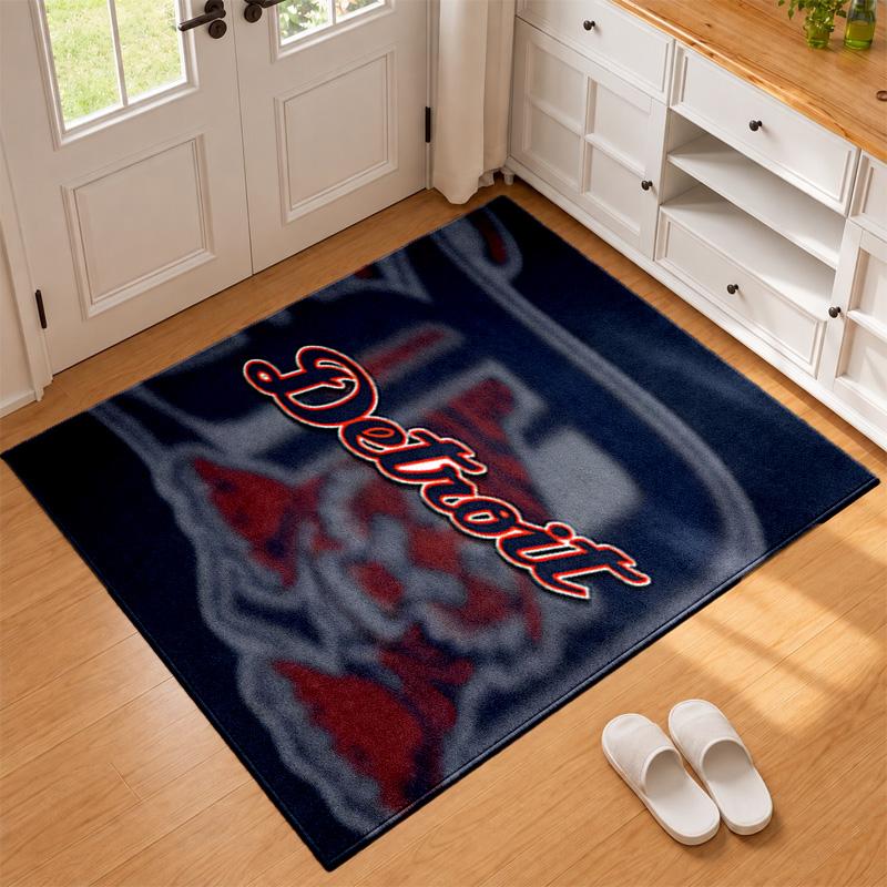 Detroit Tigers Carpet Door Mat for Living Room or Bedroom Protective Mat Under Chair Office Decoration Christmas Gift Birthday Present