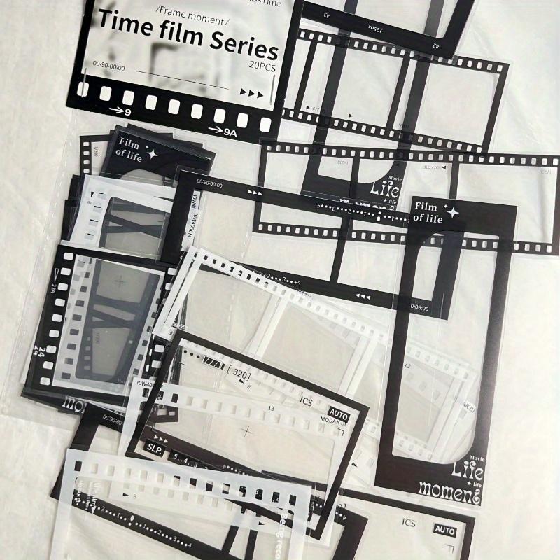 

Серия фильмов «Время»]1 упаковка Набор декоративных наклеек из ретро черно-белой пленки Принадлежности для скрапбукинга Школьные принадлежности для скрапбукинга своими руками Рамки, 20 штук/упаковка