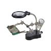 LED Light Magnifier Adjustable Support Multifunction Welding Magnifier Helping Repair Tools Non-slip for Maintenance Inspection