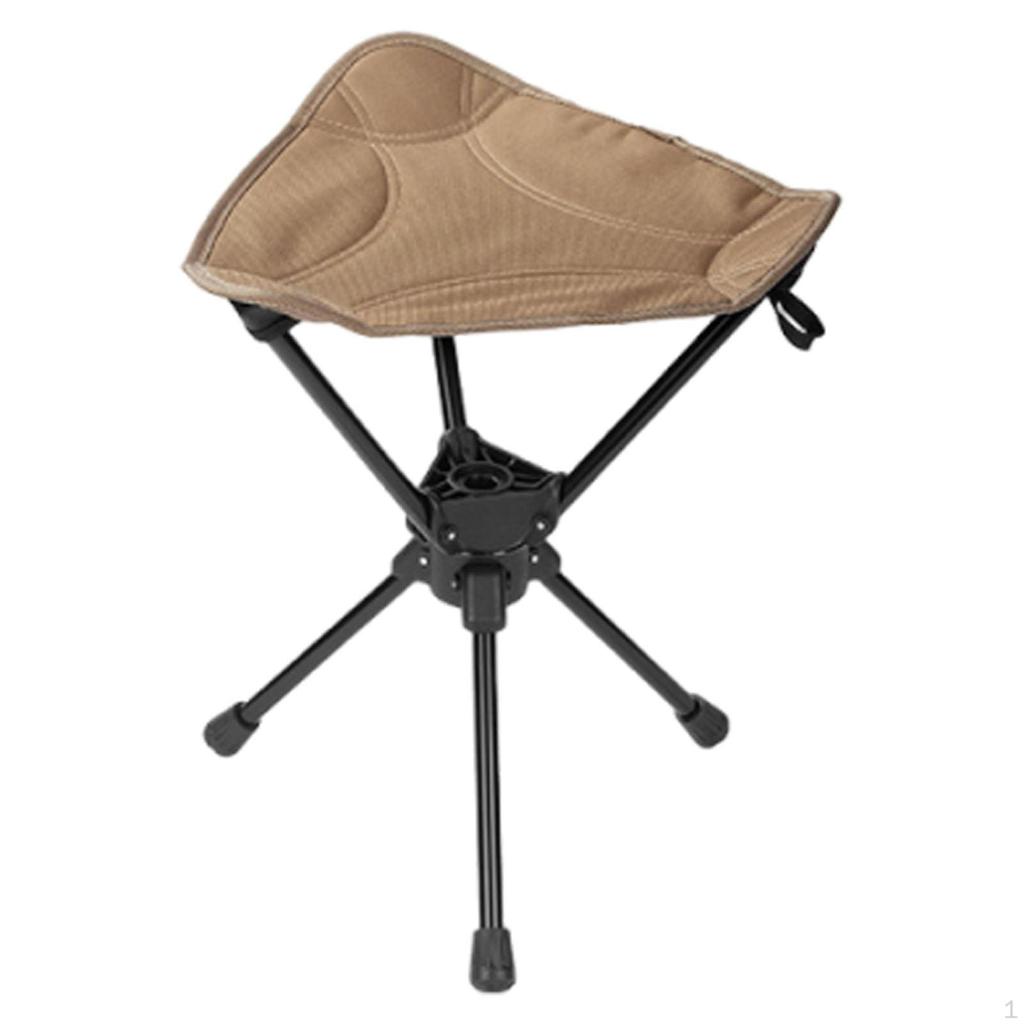 Sgabello Pieghevole Girevole da Campeggio Multifunzionale 360° Attrezzatura Premium per Esterni Sedia a Treppiede Pieghevole