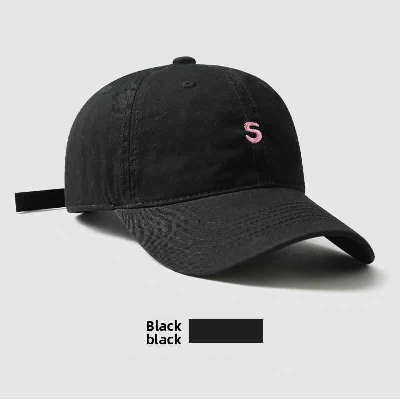 Simple Baseball Hat With Solid Color And Letter Embroidery Design Daily For
