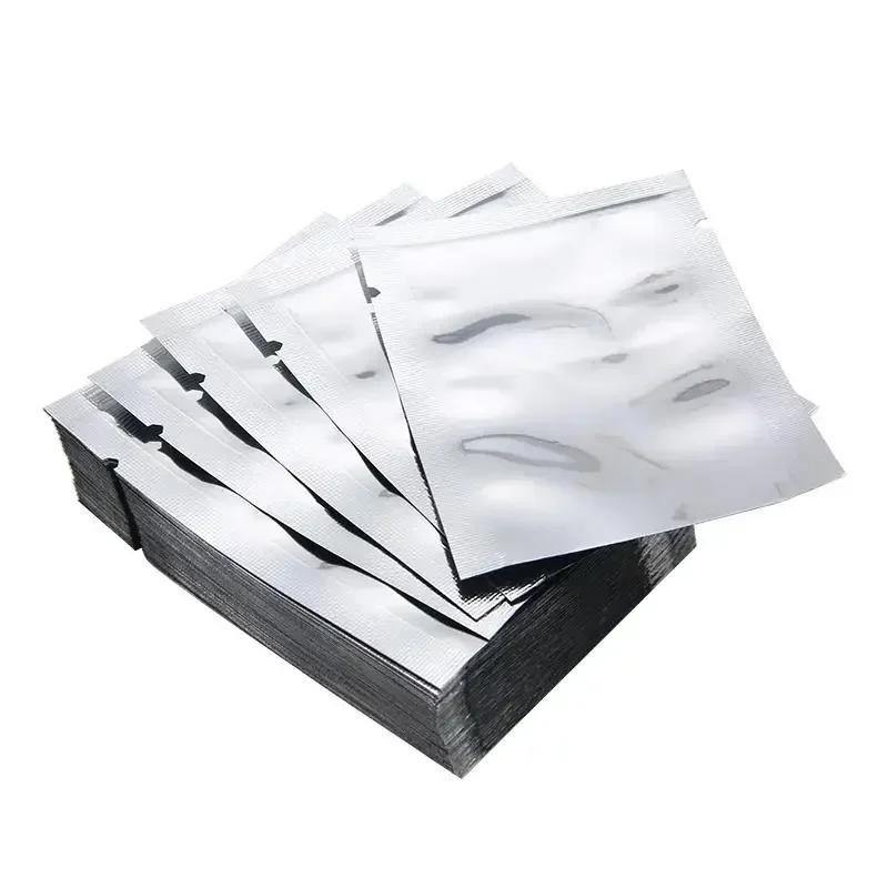 10-200pcs Vacuum Sealing Foil Bags Silver for Storage, Heat Sealable Aluminum Foil Pouches, Vacuum Bag for Coffee, Spices,Powder