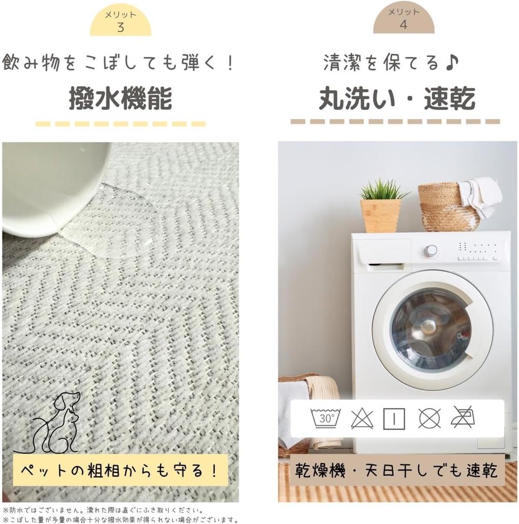 sofa cover with backing for easy installation and protection Water-repellent, Scandinavian-style multi-purpose non-slip (ivory, 180x300cm) [Used]