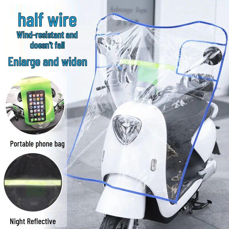 Universelles winddichtes, winterfestes, regendichtes Elektrofahrrad mit Handytasche für alle Jahreszeiten - Kältefestes Eltern-Kind-Liefermodell