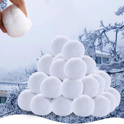 10 Pack Snow Toy Balls for Kids Indoor, 5cm Plush Snow Fake Balls Soft Artificial Snow Fight Balls Set for Winter Interactive Throwing Games