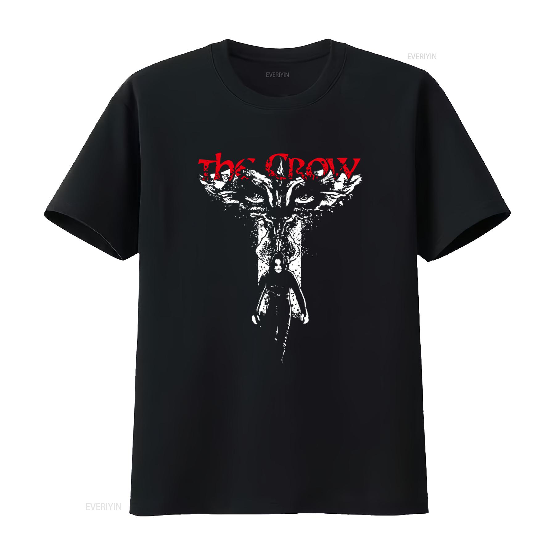 

Halloween Crow Mens T Shirt Mens Vintage Movie Novelty Funny vintage Washed Casual fashion streetwear Soft Stretched 4XL