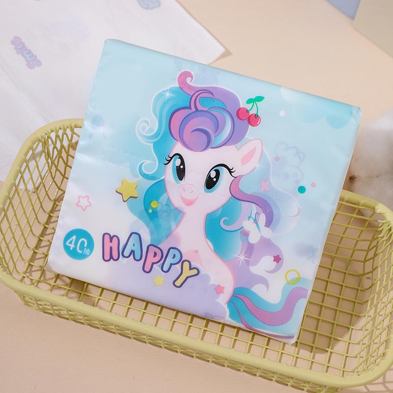 Stylish Portable Pocket Tissue Pack - 40 Sheets of Printed Facial Tissue
