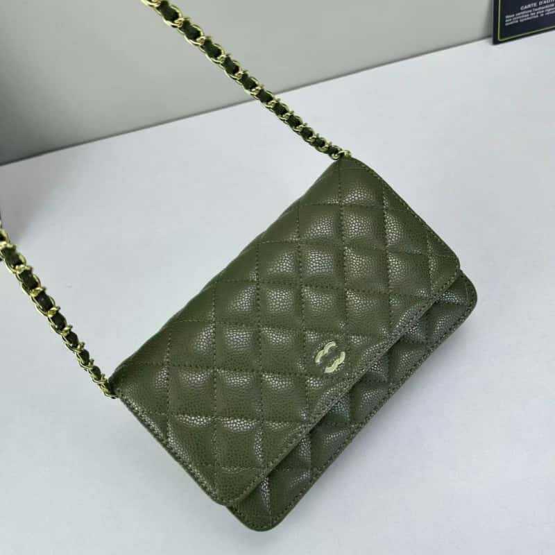 Stil WOC Fortune Tasche Leichter Luxus CF Litschi Muster Einzel-Schulter Umgehängte Kette Rautenförmig Damen