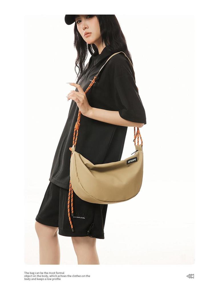 Damska Wszechstronna Torba Crossbody z Nylonu 2024 - Modna Torebka na Ramię w Stylu Pierożka