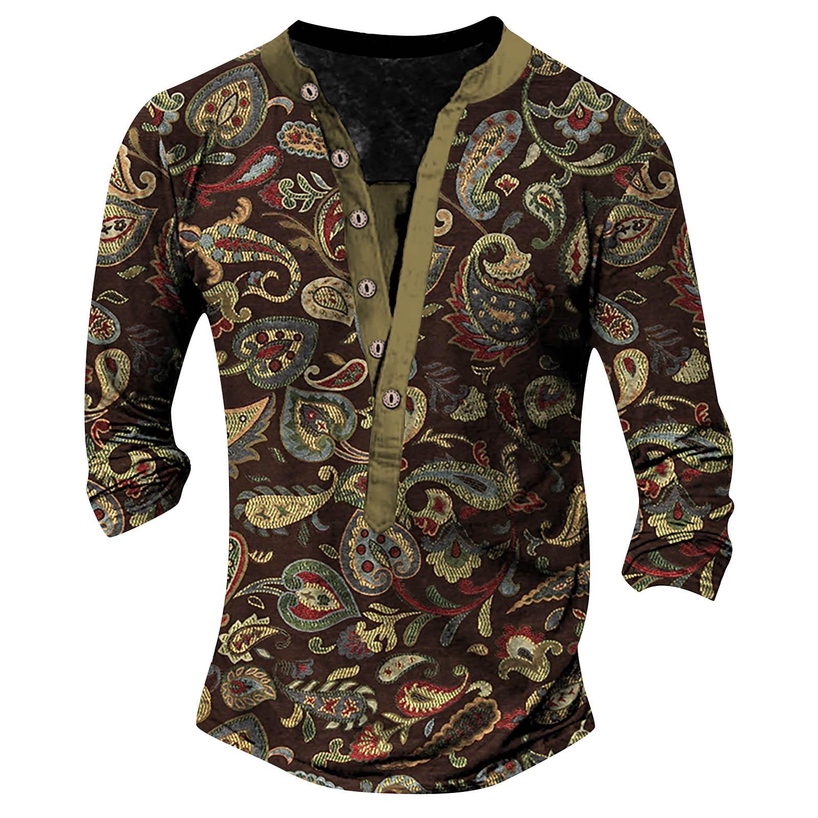 

Men s Long Sleeve Graphic Printed Fashion T-Shirt Spring Long Sleeve Printed Pullover L