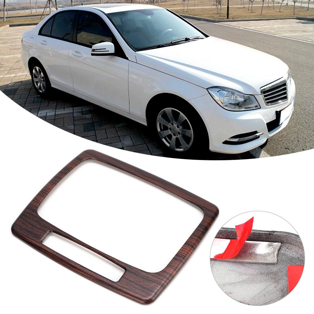 Bil Växelspakspanel Ram Trim Tillbehör Passar för Mercedes Benz C-klass W204 2007 2013 Furu Träådring