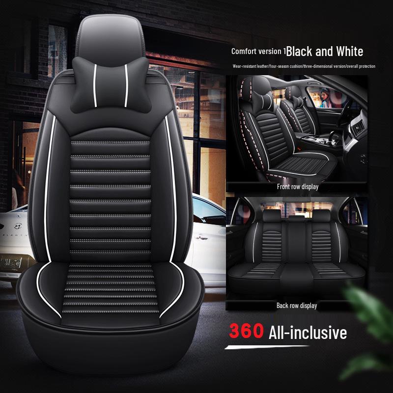 360° All-Season Wear-Resistant Leather Car Seat Cushion & Cover
