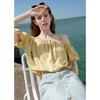 Betu Women's Lyocell Puff Sleeve Slimming Short Sleeve Shirt