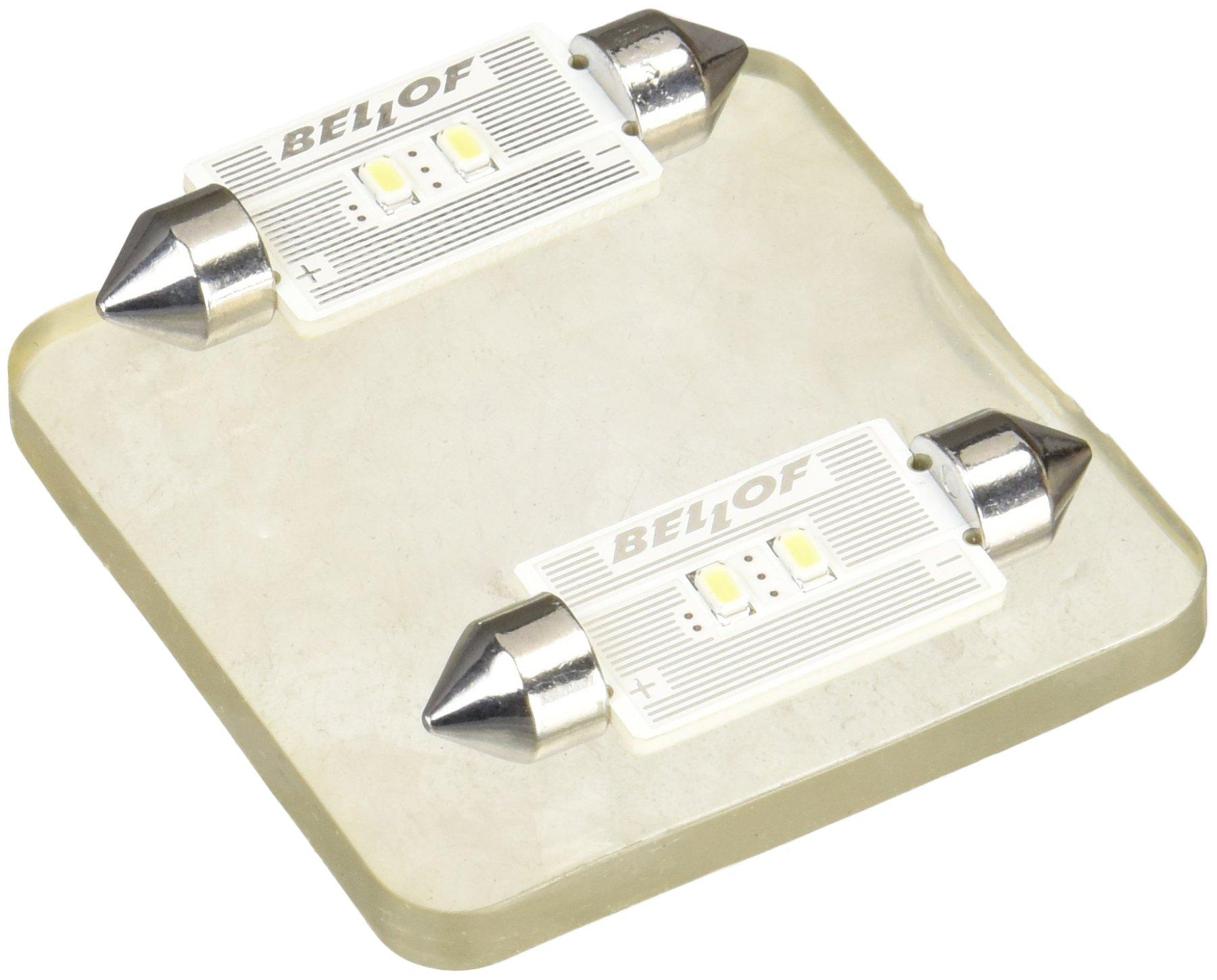 

BELLOF Плоская светодиодная лампа T10 x 41 6500K для импортных автомобилей, 2 штуки, 1 год, Канселлер установлен внутри лампы, обеспечивает рассеивание света а