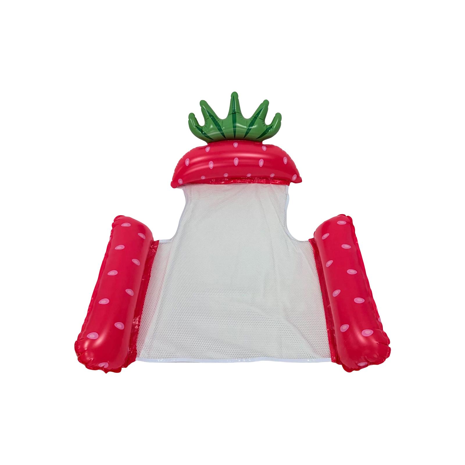 Inflatable Pool Float Lounge Chair with Mesh Center Foldable Design Three Tube Structure for Water Relaxation and Sunbathing One Size