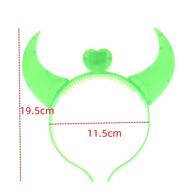 Glowing Toys Children Adults Halloween And Christmas Party Decor Led Funny Devil Horn Light Up Headband Hair Hoops Flashing Horn
