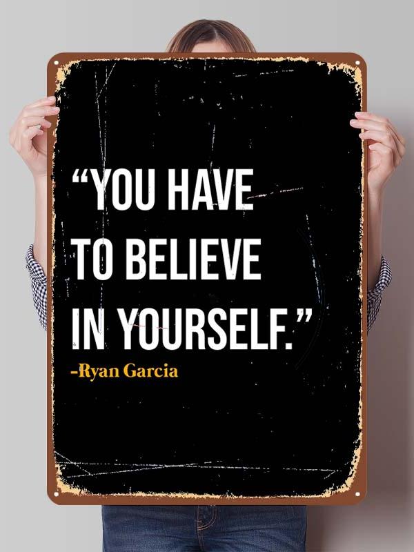 Ryan Garcia Boxer Metal Signs Aesthetic Room Decor Men Custom Boxing Poster Tin Plates for Man Cave Wall Art Vintage Metal Plate