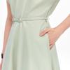 Veromoda Pure Cotton V-Neck Belted A-Line Dress