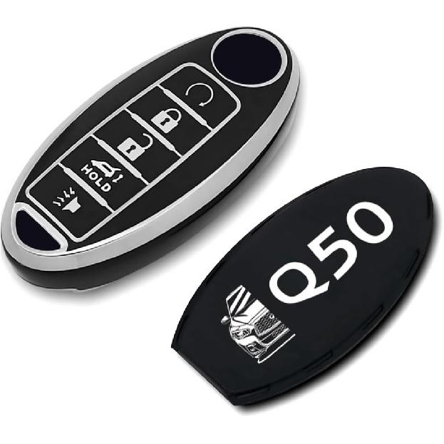 

Unique Logo Key Fob Cover Case Compatible for Altima Soft TPU Full Protection Key Fob Protector Shell (for Altima) for Q50