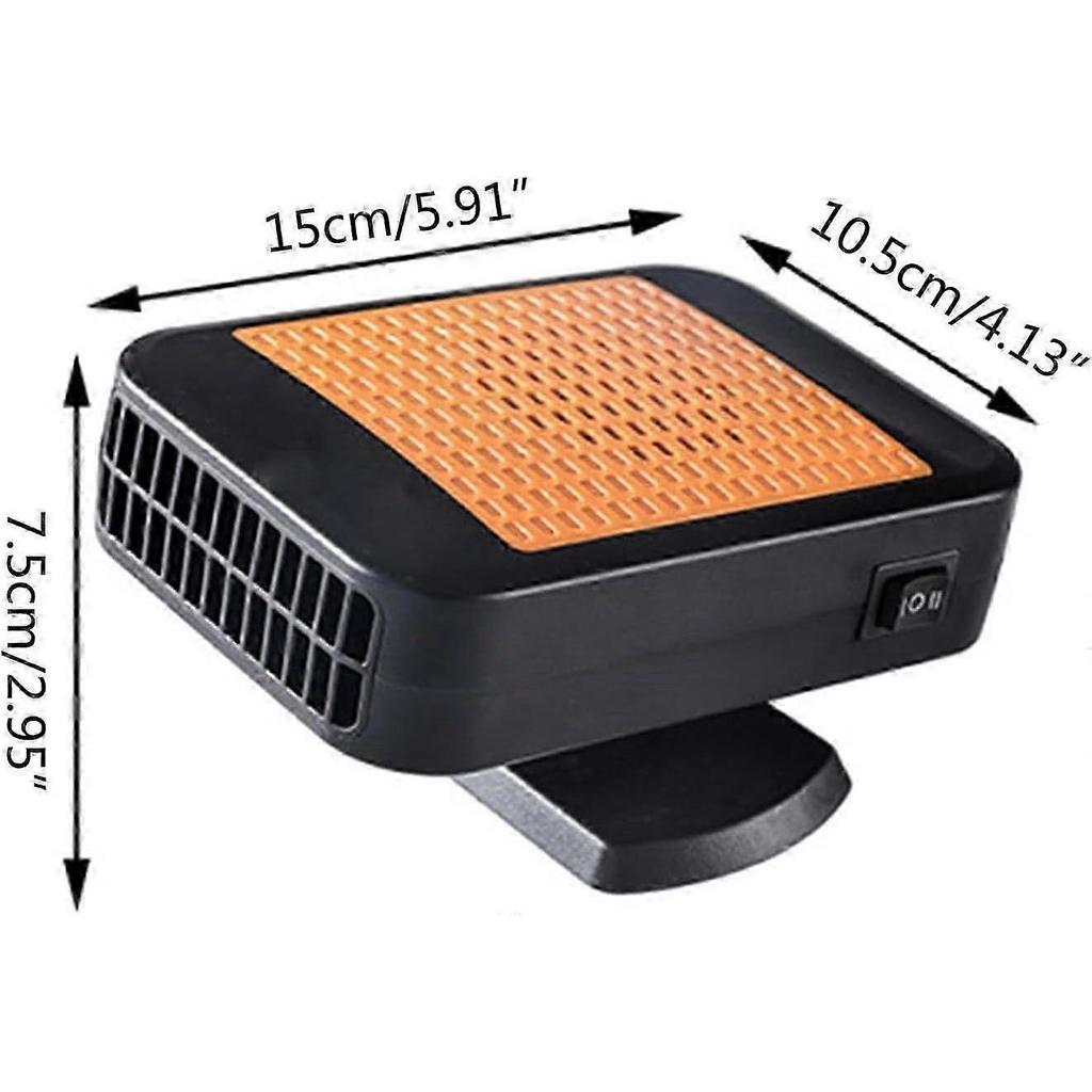 12V Portable Car Heater, 200W Fast Heating Defroster 2 in 1 Automobile Windshield Fast Heaters Car Heater That Plugs into Cigarette Lighter for Car, S