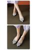 Weiwei Girl Rhinestone Pointed Toe Flats - Elegant Soft Sole Plus Size Shoes for Women