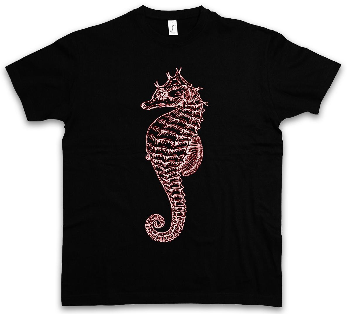 SEA HORSE T-SHIRT Seahorse Tattoo Nautical Sailor Slash Sailing Sailor- S