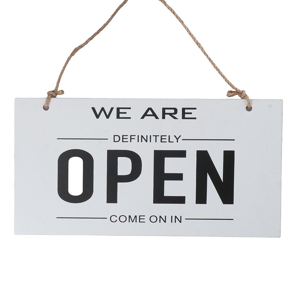 Клуб Двусторонняя Бизнес-табличка Переворотная с Кольцом Подвесная Табличка Открыто и Закрыто Магазин