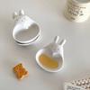 Super Cute Cartoon Rabbit Dipping Saucer Household Three-dimensional Ceramic Saucer Ketchup Snack Plate Vinaigrette White Rabbit