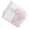 Clear Cotton Swab Box Dustproof Waterproof Acrylic Transparent Cotton Swab Organizer with Lid for Co