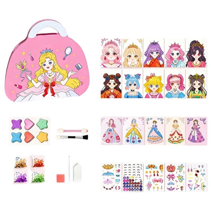 Magical Princess Makeup Sticker Set Cosmetic Toy For Kids Educational Drawing And Coloring Craft Activity Girls Gift
