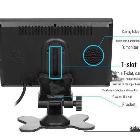 7" Car Mount Desktop MP5 HD 1080P Display, 800x480 RGB Digital Screen