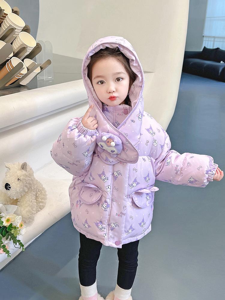2025 Winter Cartoon Down Jacket for Baby Girls - Stylish, Warm, and Cotton-Padded