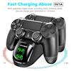Dobbel USB Kontrollerlader Ladestativ for PS4/Pro/Slim Spillkontroller Joypad Joystick