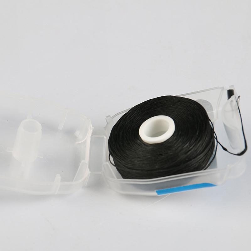 Dental Flosser Black Water-Expandable Built-In Spool Wax Mint Flavored Replacement Flat Wire Floss 50M/Roll