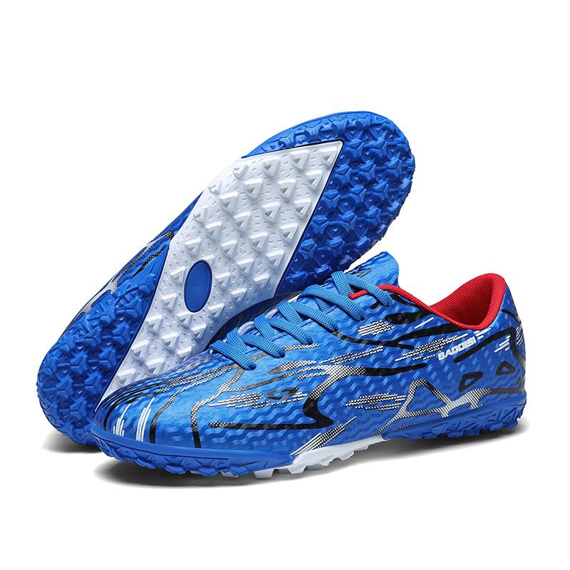 Children's football shoes Men's spikes Seamless fly-woven outdoor football shoes Youth artificial grass Professional football shoes