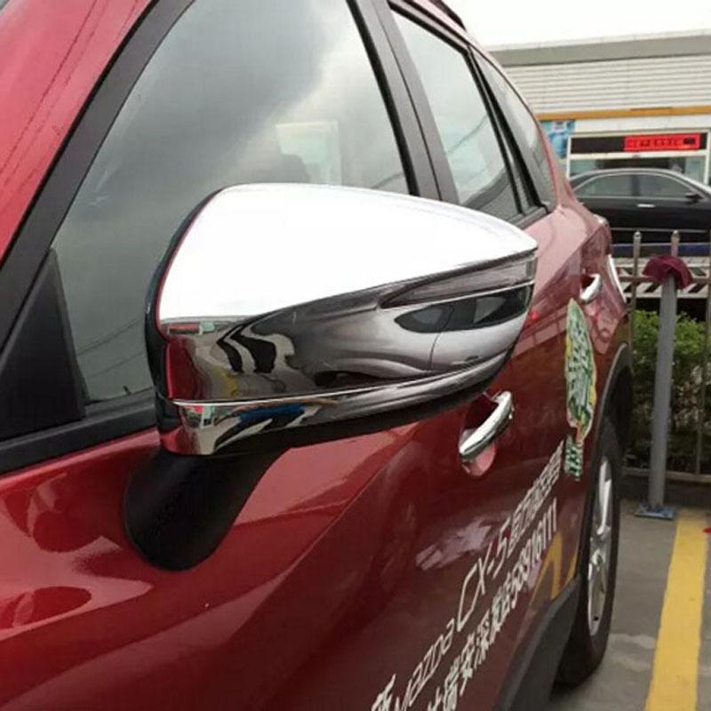 Chromové Kryty Zrcátek Pásky pro Mazda CX-5 CX5 2015 2016 Styling Auta Samolepky Autodoplňky & Díly 2 ks