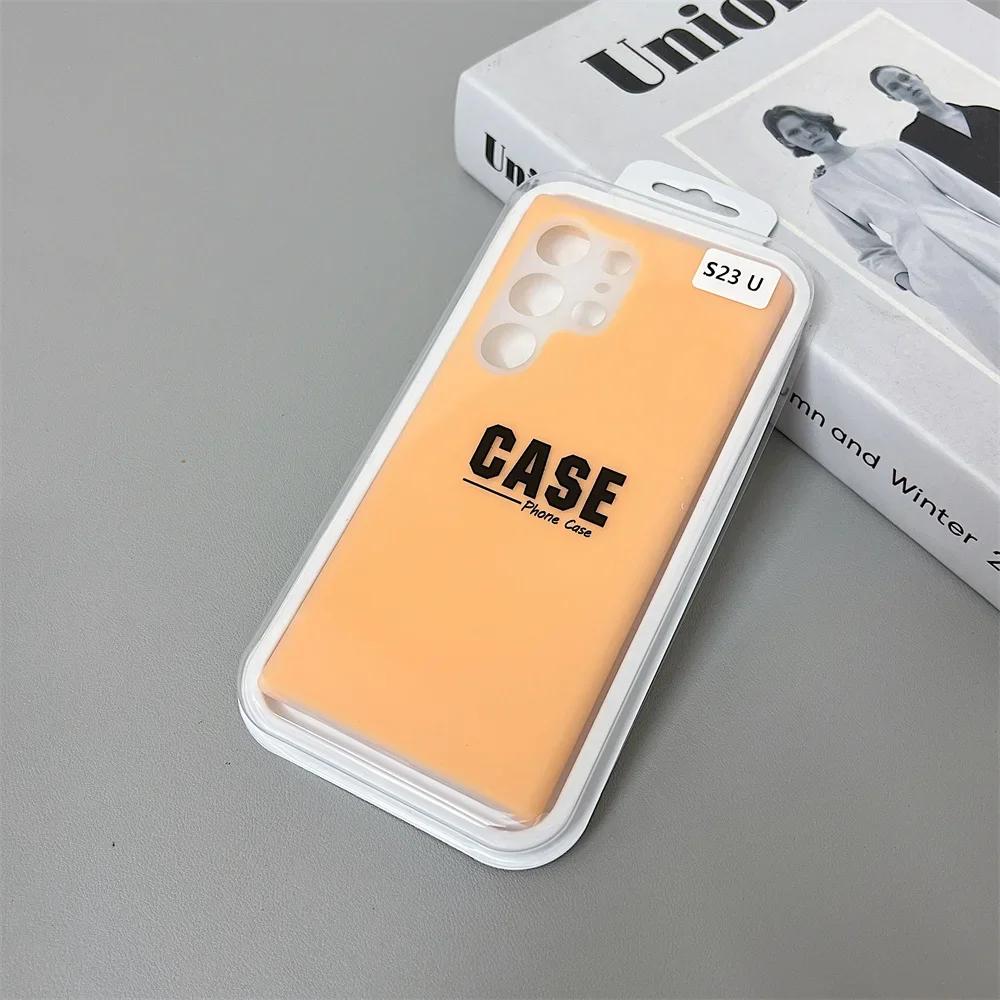 Luxury Silica Gel Jelly Liquid Silicone Case for Samsung Galaxy S25 S24 S23 Ultra Plus S24FE S23FE Anti-fall Clear Hard Cover