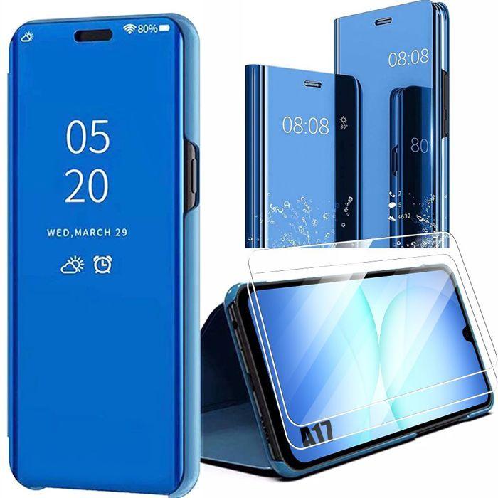 Coque de Protection - BOOLING - Samsung Galaxy A17 4G/5G - Effet Miroir Antichoc Bleu - 2 Vitres