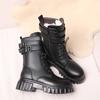 Mode AIYUQI Damen Winterstiefel 2025 Neue Plateau Echtleder Damen Mittelstiefel Wolle Warm Bikerstiefel Damen