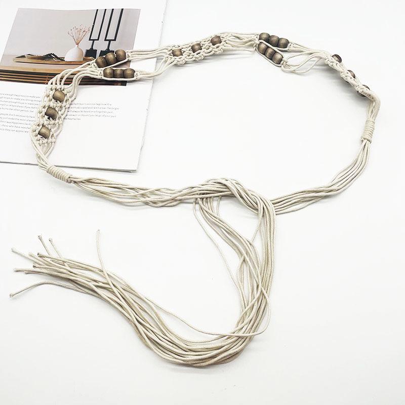 Bohemian Woven Waist Rope Belt Retro Ethnic Decorative Waist Chain For Women, Korean Style Casual Accessory