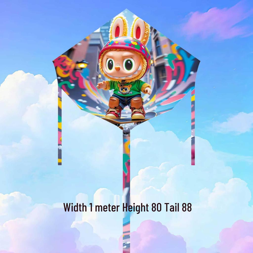 2026 Easy-Fly 1 Meter Diamond Rainbow Kite: Perfect for Beginners, Hot Selling