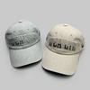 Spring And Autumn American Retro Embroidery Two-Color Letter Baseball Cap Men'S And Women'S Sunshade Casual Versatile Cap