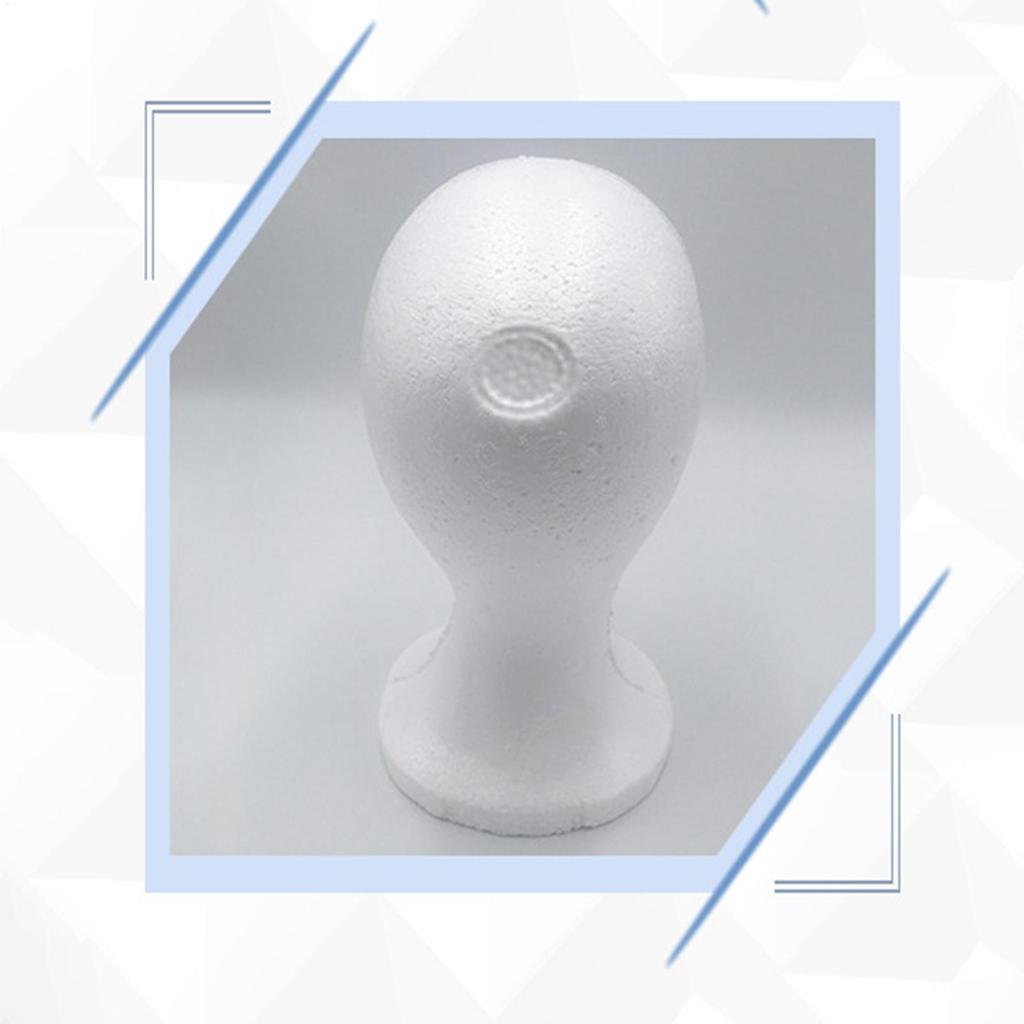Foam Mannequin Head Hat Display Model Portable Wig Mannequin Stand for Hat Wig Costume Glasses Jewelry Shop Salon Home Display