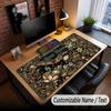 Rose Floral Theme Custom Mouse Pad Personalized With Name Text Customized Desk Mat For Office Home Decor