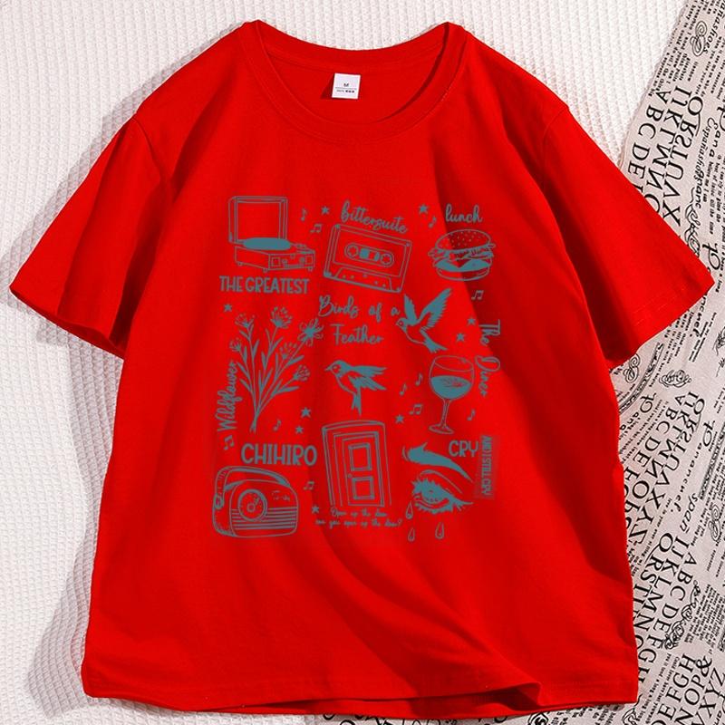 

Concert Babytee Printed T Shirt Trendy Short Sleeve Round Neck Tshirt Pop Music TShirt Y2K Short Sleeve Mens Designer Clothes S