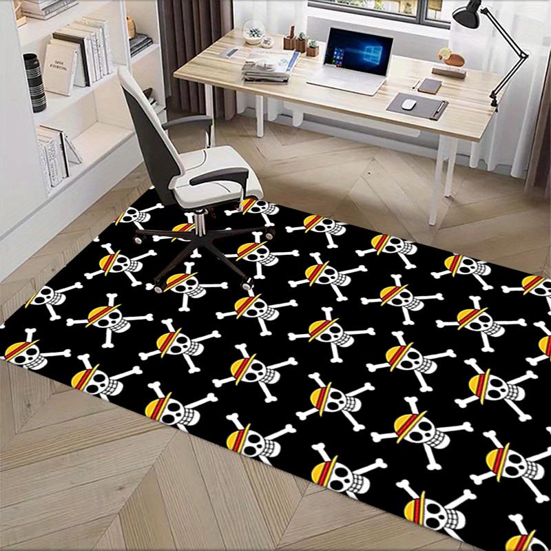 Einteilige Stuhlmatte mit Totenkopfmuster für Wohnkultur, Büro-Teppich, Geschenk, Geeignet für Schlafzimmer, Wohnzimmer, Verschiedene Räume
