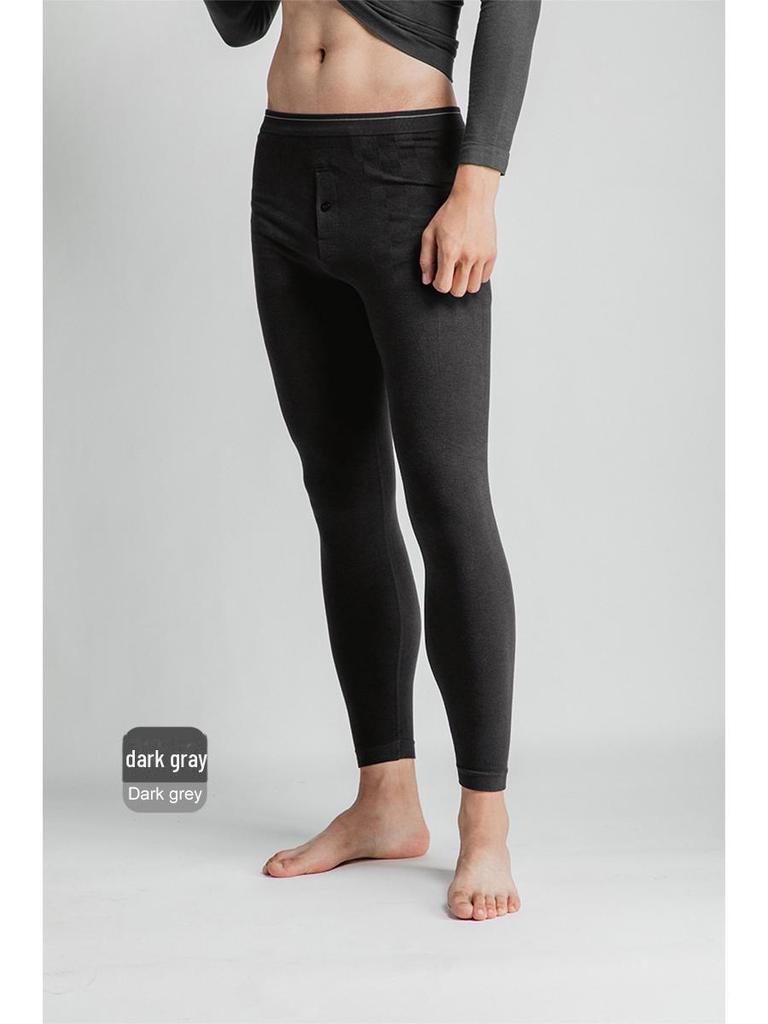 Men's Thin Seamless Toyobo Silk Trousers - Elastic, Warm, Large Size, Nude Feel - Ideal for Autumn and Winter.