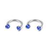 2Pcs 6/8/10/12mm Stainless Steel Zircon Piercings Earrings Horseshoe Ring Piercing Nose Ear Belly Rings Body Jewelry For Women