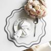 Faux Leather Scalloped Placemat Heat-Resistant Non-slip Heat Insulation Waterproof Dining Table